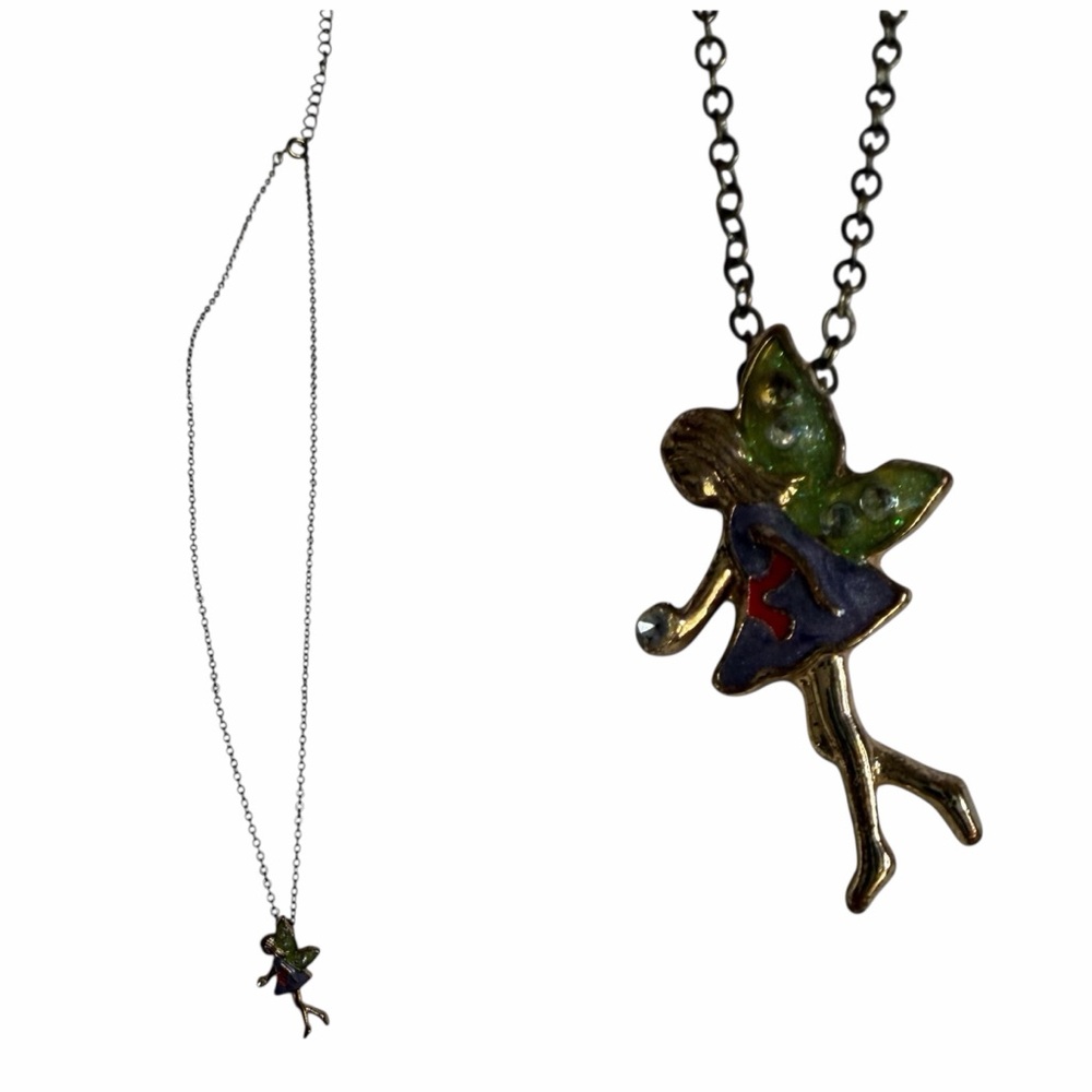 Gold Necklace with Fairy Pendant